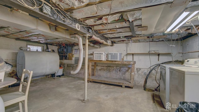 basement with heating fuel