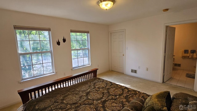 bedroom with carpet floors