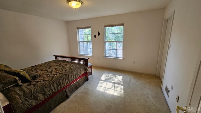 view of carpeted bedroom