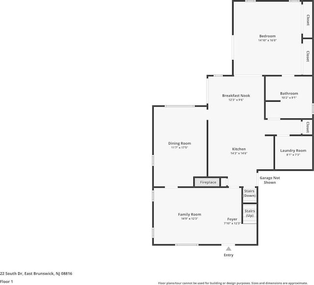 22 S Drive E, Brunswick, NJ 08816 - floor plan / room layout