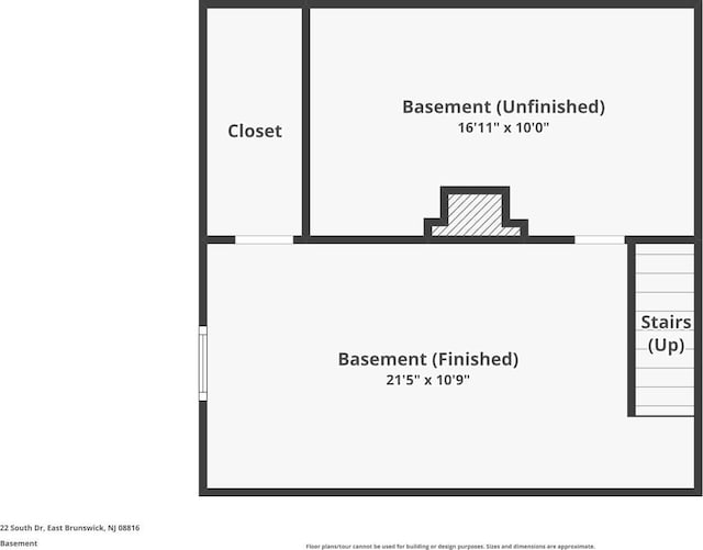 22 S Drive E, Brunswick, NJ 08816 - floor plan / room layout