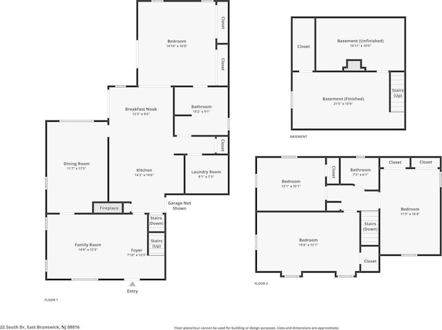 22 S Drive E, Brunswick, NJ 08816 - room layout