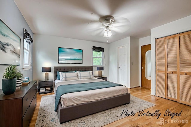 10 Ginesi Ct, Metuchen, NJ 08840 - bedroom featuring light wood-style flooring and a ceiling fan