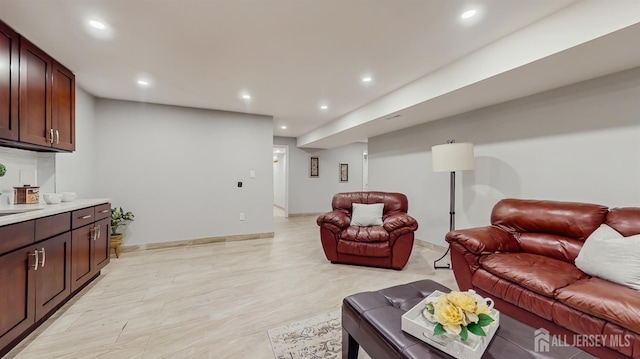 612 Magnolia Rd, North Brunswick, NJ 08902 - living room with recessed lighting and baseboards