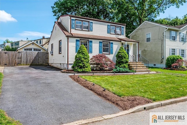 121 E Cliff Rd, Colonia, NJ 07067 - view of front of home with a gate and driveway