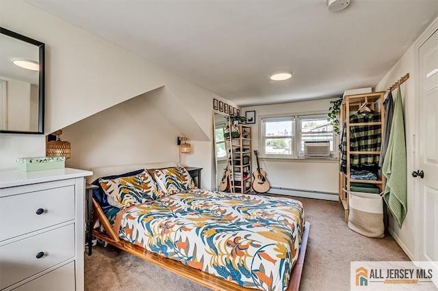 121 E Cliff Rd, Colonia, NJ 07067 - carpeted bedroom with a baseboard radiator and cooling unit