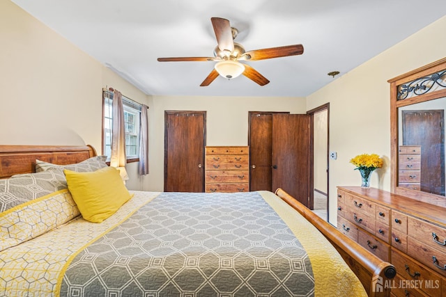 1208 Omaha Rd, North Brunswick, NJ 08902 - bedroom with two closets and a ceiling fan