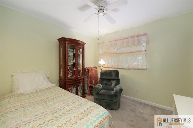 435 2nd St, Middlesex, NJ 08846 - bedroom featuring carpet, baseboards, and ceiling fan