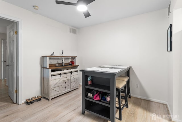 907 Meadow Ct, Helmetta, NJ 08828 - bedroom featuring light wood-style flooring and ceiling fan