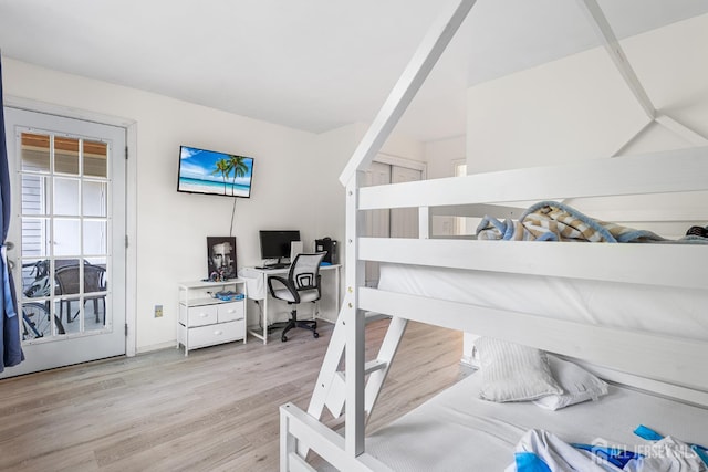 907 Meadow Ct, Helmetta, NJ 08828 - bedroom featuring wood finished floors and an office area