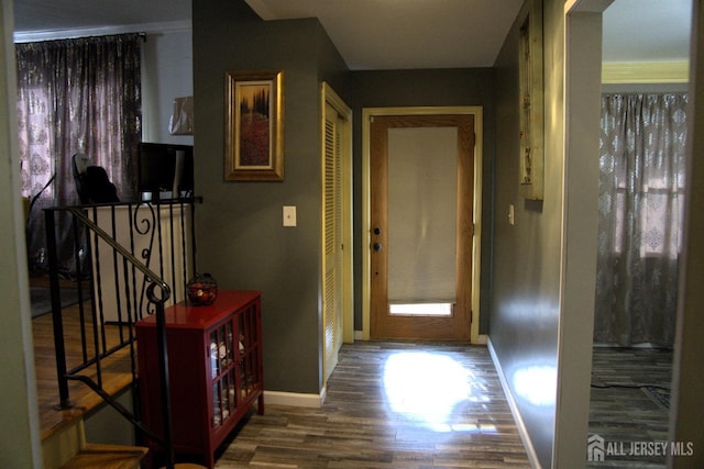 22 Delaney Ct, South Plainfield, NJ 07080 - doorway with wood finished floors and baseboards