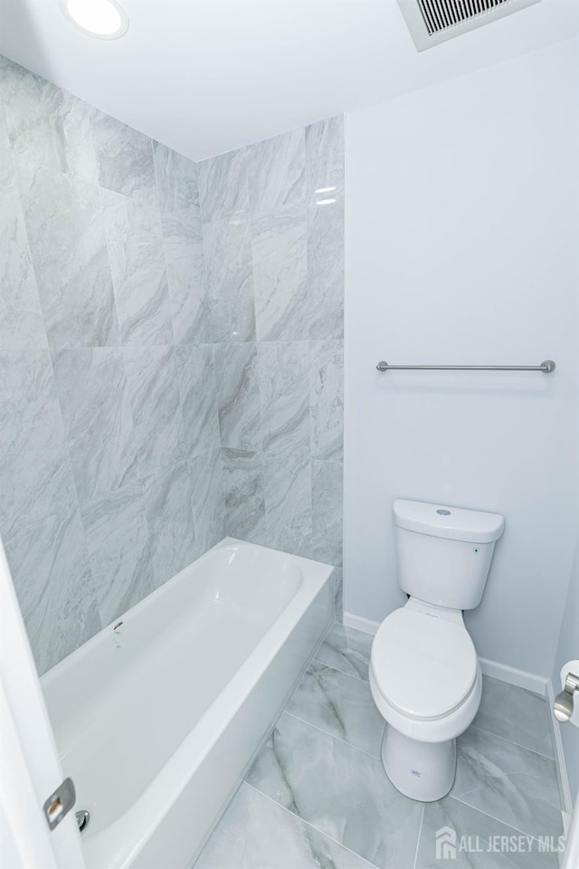 372-B Duranta Plz, Monroe, NJ 08831 - full bathroom featuring a bathtub and marble look tile flooring
