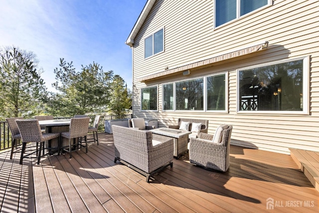 6 Alex Ct, Monroe, NJ 08831 - deck with an outdoor hangout area