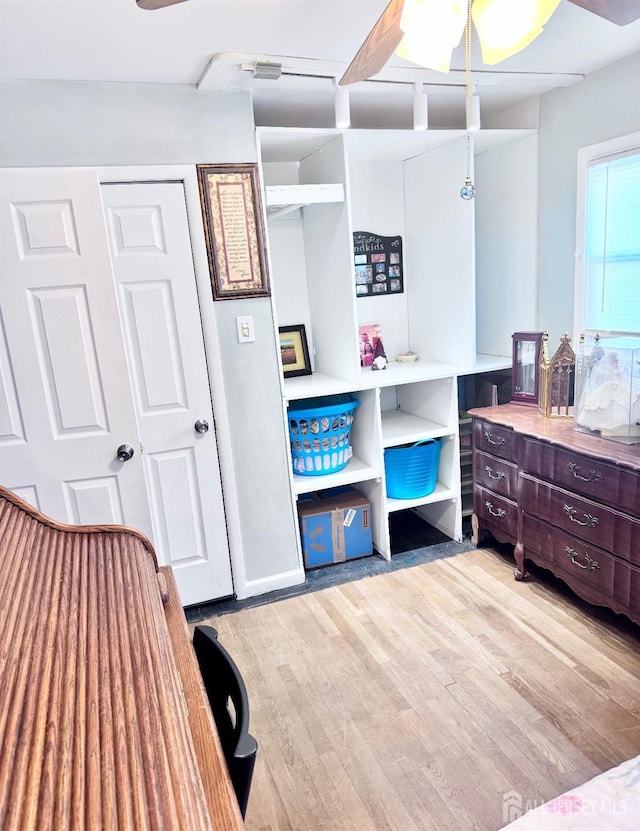 bedroom featuring light wood finished floors