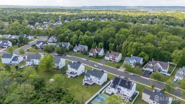 46 Carriage Dr, Piscataway, NJ 08854 - aerial view of residential area featuring a forest