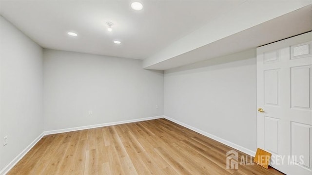 46 Carriage Dr, Piscataway, NJ 08854 - finished below grade area featuring baseboards, recessed lighting, and light wood finished floors