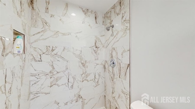 46 Carriage Dr, Piscataway, NJ 08854 - bathroom with a marble finish shower and toilet