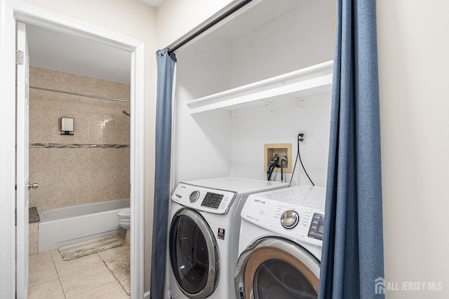 251 Chaucer Ct, Old Bridge, NJ 08857 - washroom featuring washer and clothes dryer and tile patterned flooring