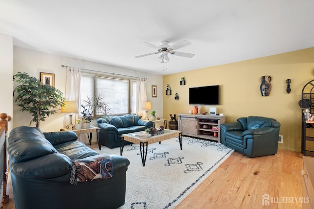 4 Rieder Ct, Franklin Twsp, NJ 08873 - living area with light wood finished floors and ceiling fan
