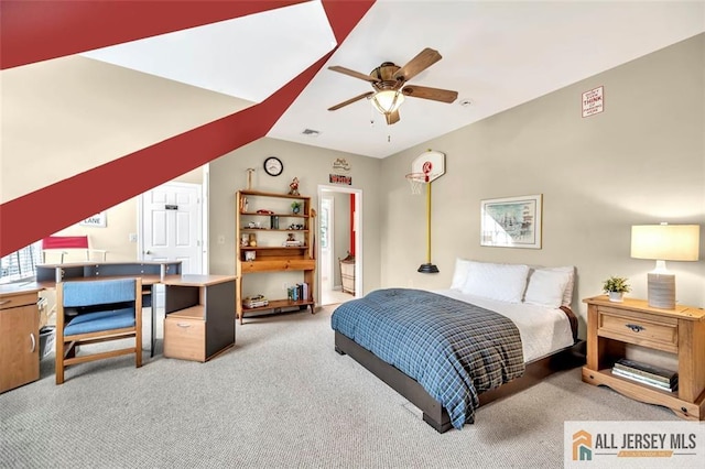 35 Parkview Rd, Cranbury, NJ 08512 - carpeted bedroom featuring a desk and a ceiling fan