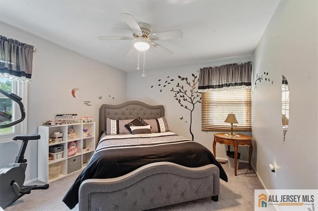 23 Spring St, Franklin, NJ 08873 - carpeted bedroom featuring baseboards and ceiling fan
