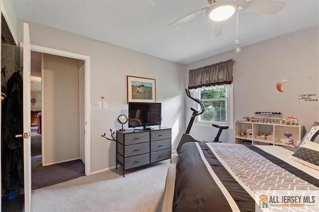 23 Spring St, Franklin, NJ 08873 - bedroom with carpet and a ceiling fan