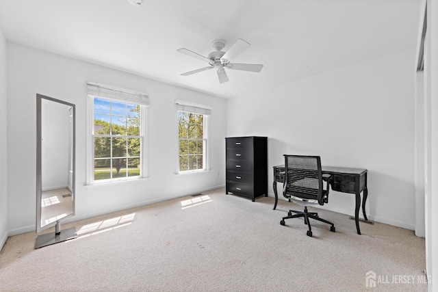 24 Saddle Ct, Monroe, NJ 08831 - office space featuring carpet floors, ceiling fan, and baseboards