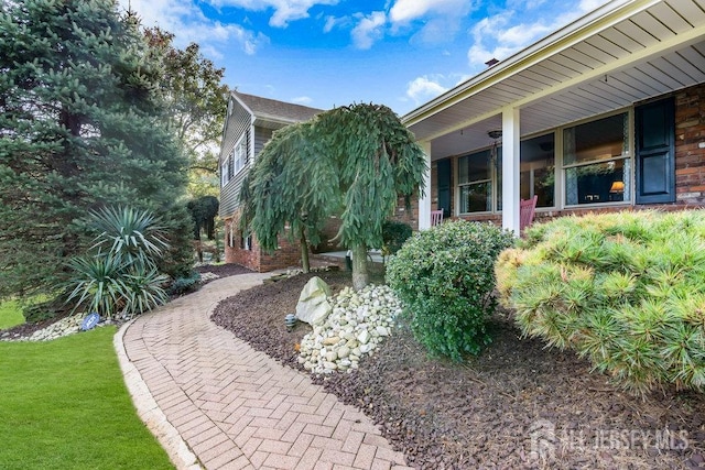 exterior space with covered porch