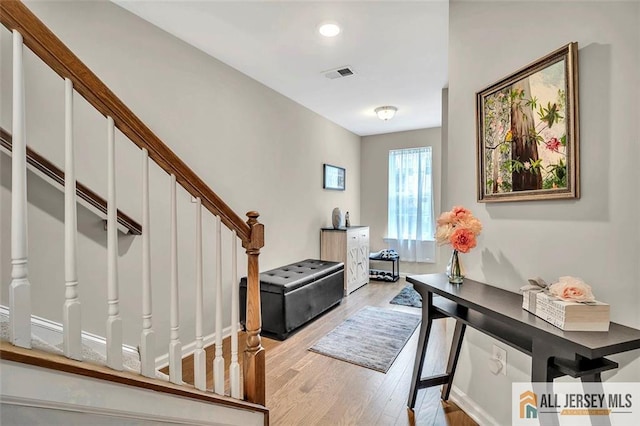 1501 Hights Farm Rd Unit 1501, Monroe, NJ 08831 - entryway with light wood-style floors, stairs, and recessed lighting