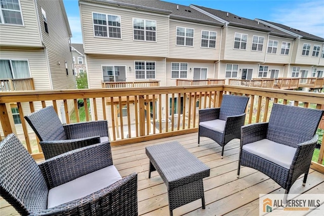 1501 Hights Farm Rd Unit 1501, Monroe, NJ 08831 - wooden deck with a residential view