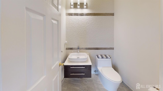53 Kirschman Dr, Old Bridge, NJ 07747 - bathroom with vanity and tile patterned floors