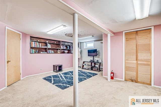 6 Mockingbird Rd, Edison, NJ 08820 - basement with carpet flooring and baseboards