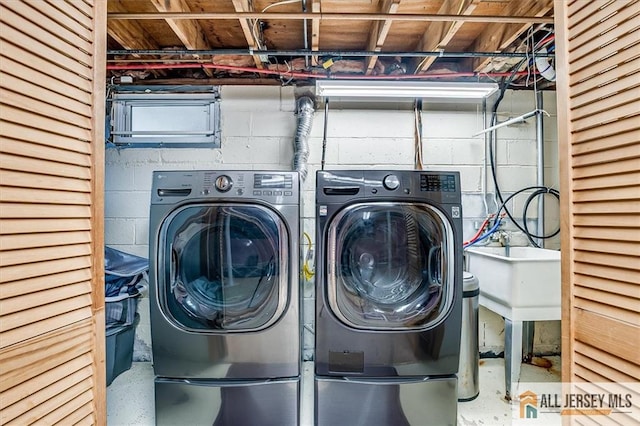 6 Mockingbird Rd, Edison, NJ 08820 - washroom with washer and clothes dryer