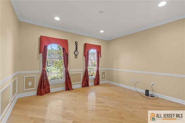 482 Spotswood Gravel Hill Rd, Monroe, NJ 08831 - entryway with wood finished floors, recessed lighting, ornamental molding, and baseboards
