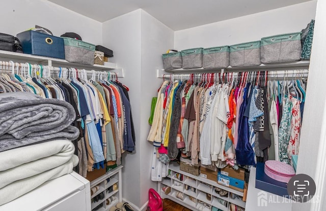 view of walk in closet