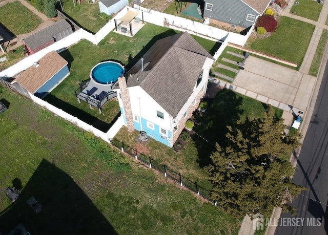 bird's eye view featuring a residential view