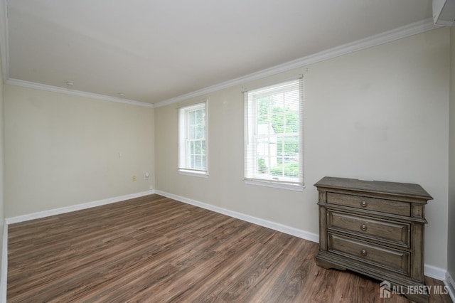 439 Old Main St, Franklin, NJ 08802 - unfurnished room with dark wood-style floors and crown molding