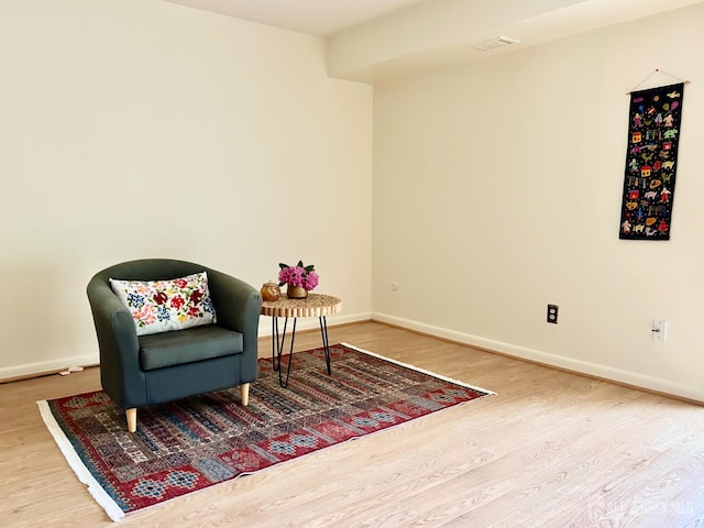 4424 Sayre Dr, Plainsboro, NJ 08540 - sitting room with wood finished floors and baseboards