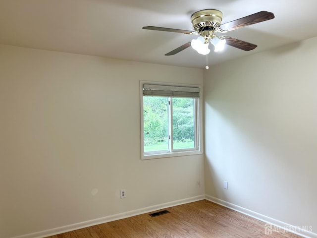 4424 Sayre Dr, Plainsboro, NJ 08540 - unfurnished room with baseboards, light wood-style floors, and a ceiling fan