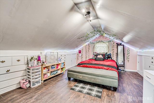 1072 Salem Ave, Hillside, NJ 07205 - bedroom with wood finished floors and lofted ceiling