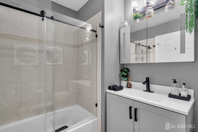 358 Rector St Unit 218, Perth Amboy, NJ 08861 - full bath with vanity and shower / bath combination with glass door