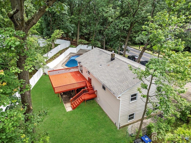 376 New Brunswick Ave, East Brunswick, NJ 08816 - drone / aerial view of a pool
