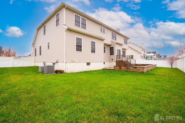 back of property with cooling unit