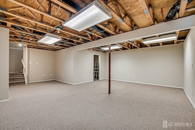 36 Benjamin Rush Ln, Princeton, NJ 08540 - finished basement featuring carpet and stairway