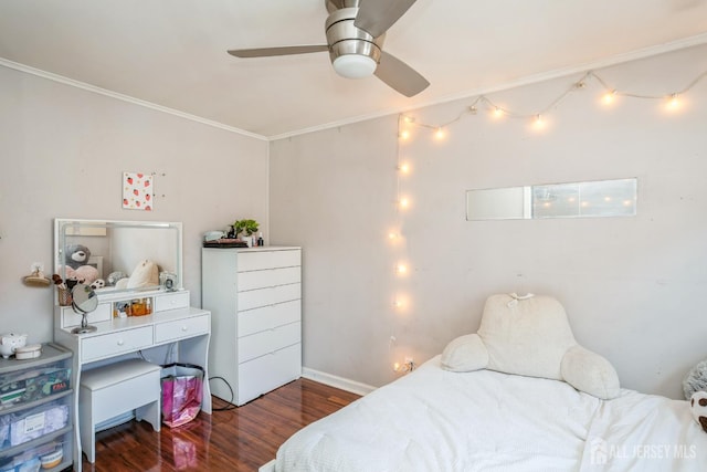 16 Taft Ave, Edison, NJ 08817 - bedroom with wood finished floors, crown molding, and ceiling fan