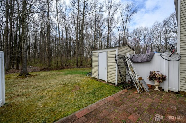 view of shed