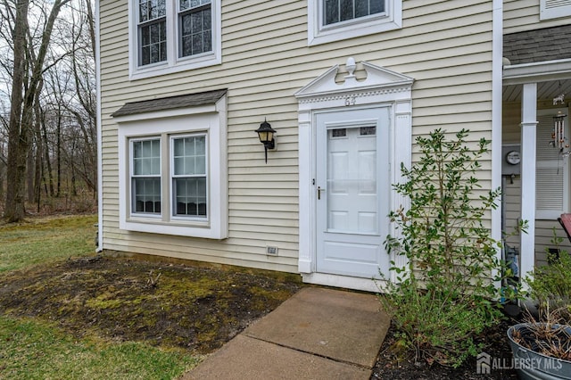 view of doorway to property