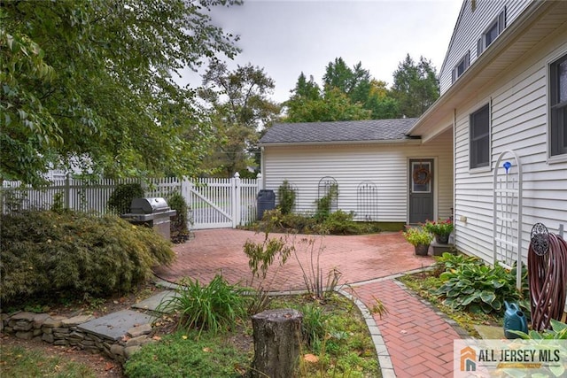 view of yard featuring a patio