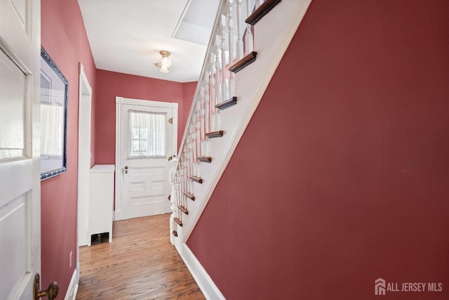 22 Booream Ave, Milltown, NJ 08850 - hall featuring stairs and wood finished floors