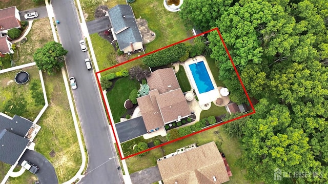 28 Sugarbush Rd, Howell, NJ 07731 - aerial view of property's location with property parcel outlined